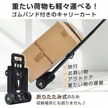 Foldable Shopping Cart, 4-Wheel, Stylish, Durable, Compact, And Portable For Carrying Or Hand Carrying - màu đen - Xem 5