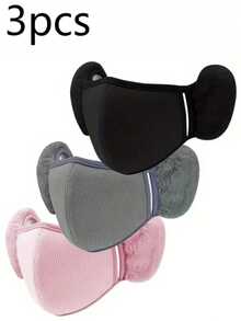 3 Stücke bequeme Fleece Ohrenwärmer Gesichtsmaske - elastische Wärme | Winterkälteschutz, verstärkter Fleece 2-in-1 Wind- und Kälteschutz Gesichtsmaske und Ohrmaske, geeignet für Jungen und Mädchen