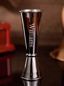 Personalized Engraved Stainless Steel Cocktail Jigger, Custom Engraved Cocktail Jigger, Custom Gift For Bartender, Custom Bartender Gift,Chic Design - Multicolor - View 2