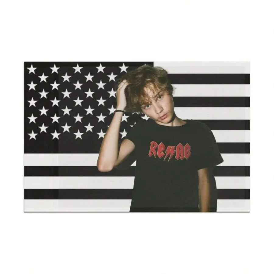 NETTSPEND FLAG Flag/Tapestry-<Wbr>Wall Decor-Fan Small 40in*60in Tapestry Solid Color Decorative Home Textile - Black - View 1