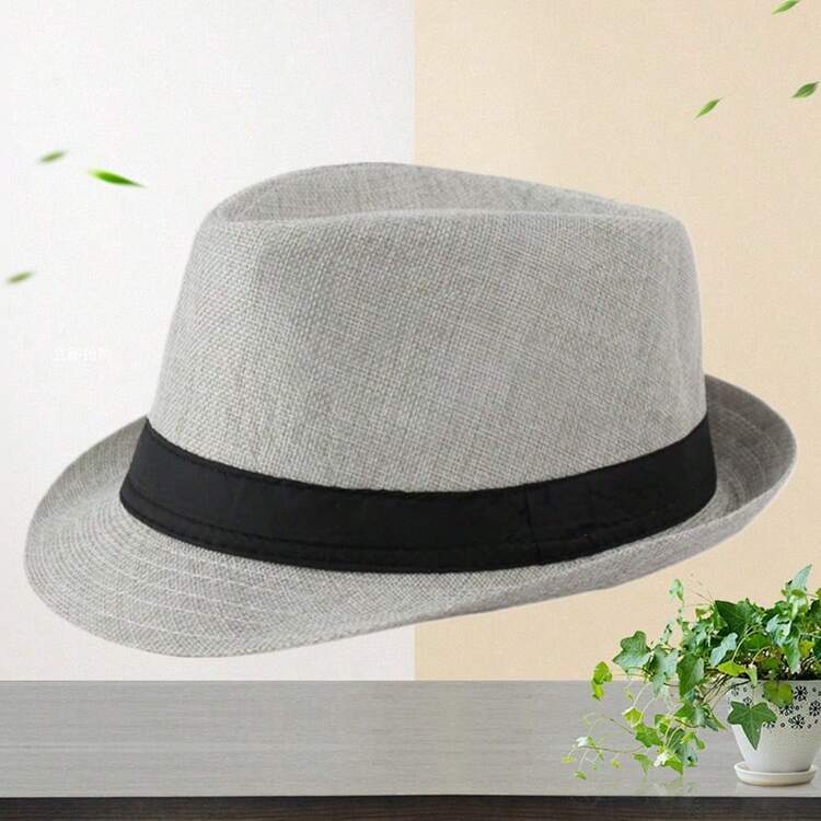 1/2 pares de sombrero de jazz unisex de moda, sombrero de copa clásico para uso diario, fiesta, escenario, protección contra el frío en otoño/invierno - Negro - Añade 4