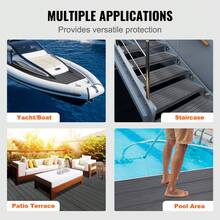 Boat Flooring, EVA Foam Boat Decking 94.5" X 17.7", Non-Slip Self-Adhesive Flooring, 11.6 Sq.Ft Marine Carpet For Boats, Yacht, Pontoon, Kayak Decking - Dark Grey - View 6