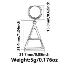 1 pieza Pendientes geométricos de triángulo con circonita cúbica de plata de ley 925 de estilo minimalista y elegante para mujeres, adecuados para fiestas, vacaciones, banquetes y bodas
