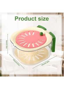 1 件旋转滤锅、厨房洗菜沥水碗、水果蔬菜清洗篮、汤滤器、水果沥水器、带手柄和沥水架的小型可折叠滤锅套装、家用迷你套装 - 彩色 - 查看 2