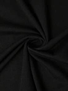 Camiseta 100% Sobredimensionada para Mujeres - Blusa de Cuello Redondo de Manga Corta Casual de Ajuste Holgado, Ropa Casual Transpirable y Cómoda para Primavera Verano, Talla Amigable para Mujeres (Tallas Grandes) - Mujeres - Negro - Ver 4