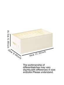 1 件 960D 牛津布衣柜整理箱，衣服整理箱，双手柄折叠储物箱，织物储物箱 - 米色 - 查看 4