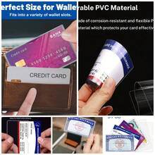 5/16 Pack Medicare Card Holder Protector Sleeves, Clear PVC Waterproof Medical/Credit Card, Business/Social Security Card Protector - Clear Vinyl Plastic Covers For Insurance & Social Security Metro & License Or Credit Cards - 彩色 - 查看 7
