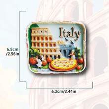 1pc Italian Landmark Fridge Magnet, 3D Resin Milan Duomo, Venice Canal & Italian Motorcycle (Vespa), Travel Souvenir Gift, Home Office Fridge Decor