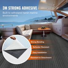 Boat Flooring, EVA Foam Boat Decking 94.5" X 23.6", Non-Slip Self-Adhesive Flooring, 15.5 Sq.Ft Marine Carpet For Boats, Yacht, Pontoon, Kayak Decking - 深灰色 - 查看 3