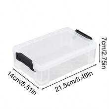 Square Transparent Storage Box Multifunctional Art Supplies Jewelry Organizer Dustproof Desktop Plastic Box For Home Organizatio