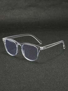 1pc Unisex Retro Y2K Style Plain Lens Glasses, Casual Wear - Nhiều màu - Xem 3