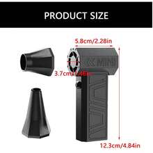 Jet Dry Blower 130000RPM Jet Fan CordlessJet Fan Blower Jet Dry Blower For Car Camping,BoostsFan Small Blower Upgrades For Pc Laptop Keyboard& Removal - Multicolor - View 11