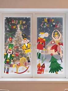 Christmas Nutcracker Window Cling Film, Glass Window Sticker, Christmas Holiday Home Office Decor Christmas Decoration Christmas Tree Gift Decor Thanksgiving Wedding Home Decor Autumn Decor Birthday Decorations For Gifts Party Supplies Halloween Decor Wall Decor Halloween Ornaments Christmas Decoration Christmas Tree Gift Decor Thanksgiving Wedding Home Decor Autumn Decor Birthday Decorations For Gifts Party Supplies Halloween Decor Wall Decor Halloween Ornaments - Multicolor - View 8
