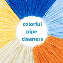 500 Pieces Coloful Pipe Cleaners, Chenille Stems, Craft Supplies Multicolor Chenille Stems For Art&Craft Christmas DIY Projects