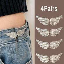 1 pereche/2 perechi/4 perechi de catarame modelatoare cu aripioare, cu cataramă detașabilă, fără cuie, fără cusut, pentru blugi - reductor detașabil pentru talie