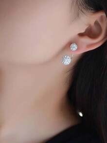 8 قطع من مجموعة مجوهرات الحلقات المرصعة بالراين للسرة للنساء، تصميم بسيط