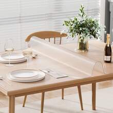 Plastic Table Cover, 42 X 60 Inch 1.5 Mm Thick Frosted Table Protector, Rectangle PVC Desk Mat, Waterproof & Easy Cleaning Desk Pad Tablecloth, For Office Dresser Dining Room Table Night Stand - 白色 - 查看 9