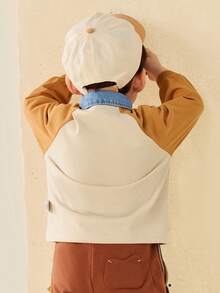 mini bala Kids Dumbo Cartoon Long Sleeve Tee Soft Comfortable Cute Everyday Top - Caramel Brown - View 3