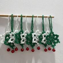 1 套/5 件手工钩针雪花挂饰、包包挂饰、家居装饰、吊坠、送给朋友的礼物、圣诞礼物 - 彩色 - 查看 10