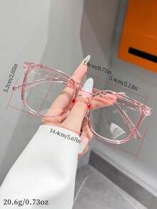 1-Piece Set Of Bohemian Style Women's Glasses With Oversized Plastic Frame, High-Quality Texture For Daily Wear, Exuding A Sense Of Temperament. Preferred Accessories For Shopping/Work/Afternoon Tea - 彩色 - 查看 5