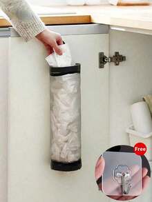 Durable Plastic Bag Organizer Grocery & Trash Bag Holder Space Saving Mesh Dispenser For Kitchen Modern Easy Access Design Keeps Bags Neat & Breathable Space Saving Mesh Organizer Multipurpose Wall Mounted Home And Kitchen Storage Solution - Multicolor - View 7