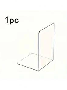 1/2/4/8pcs Acrylic Bookends, Transparent Bookends, Transparent Bookend Organizers, Book Stand Decor, Heavy Duty For Books, CDs, Files, Video Games - Multicolor - View 13