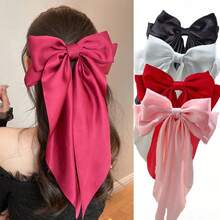1/4/10/15pcs Women's Big Bow Hair Clip French Vintage Style Stylish And Elegant Bow Hair Accessories For Party School Hair Accessories, Claw Clips, Hair Claws, Clips For Hair, Hair Slide, Hair Barrettes