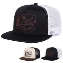 1Piece Men Letter Bull's Head Embroidered Hip Hop Hat Mesh Hat Outdoor Adjustable Sunscreen Leisure Hat Spring Autumn Travel Tourism Beach Vacation - Nhiều màu - Xem 1