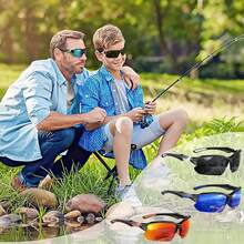 ¡RecomendadoGafas de Sol Deportivas Polarizadas Hombre y Mujer,Gafas Deportivas Ciclismo,Protección UV400,Adecuadas Senderismo,Deportes,Pesca,Ciclismo,Etc¡Top de Temporada - Azul oscuro + Verde + Naranja - Ver 8