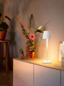 Luminária de mesa LED moderna e minimalista para decoração de casa, 1 peça, 3 temperaturas de cor e brilho regulável, recarregável, iluminação suave e agradável aos olhos, adequada para quarto/sala de jantar/mesa/café/restaurante/pátio/acampamento/decoração de quarto