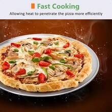 Stainless Steel Pizza Pans 12 Inch PizzaPan For Oven Steel Pizza Tray Round Pizza Plate Set Of 1