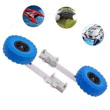 Bazargame Boat Launching Wheels, 9.8" Boat Transom Launching Wheel, 330 LBS Loading Capacity Inflatable Boat Launch Wheels, Stainless Steel Inflatable Boat Removable Transom Launch Wheels - Blue - View 4