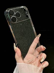 Luxury Shiny Transparent Phone Case, Compatible With IPhone 17/16/15/14/13/12/11 Pro Max/17 Air, Shock-Proof Lens Protection Back Cover - Clear - View 2