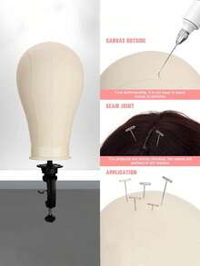 Bộ khung đầu bằng vải bạt + phụ kiện, kẹp chắc chắn đến tận rạng sáng! Tự làm trang phục Halloween, dễ sử dụng! #Chuyên gia làm tóc giả #Trang phục Halloween - Nhiều màu - Xem 5