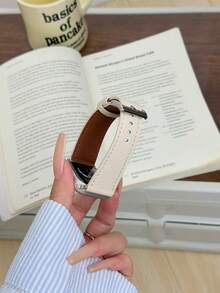 1条优雅友谊手链，真皮表带，兼容表带，女士运动风格，适用于38mm、40mm、41mm、42mm、44mm、45mm、46mm、49mm表盘；表带兼容 Ultra 10/9/8/7/6/5/4/3/2/1 SE系列 - Nata - 查看 4