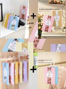 5/10pcs Bedroom Air Freshener Sachets, Long-Lasting Fragrance, Can Be Hung Insect Repellent And Insect Removal Bags, Wardrobe Deodorant Vanilla Bags, Aromatherapy Bags, Moisture-Proof Scented Sheets Are Suitable For Indoors, Cars, Wardrobes, Etc., Perfect Gifts For Friends.