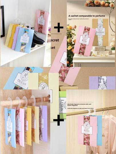 5/10个卧室空气清新剂香包，持久留香，可悬挂驱虫除虫袋，衣柜除臭香草香包，香薰包，防潮香片，适用于室内、汽车、衣柜等，是送给朋友的完美礼物。