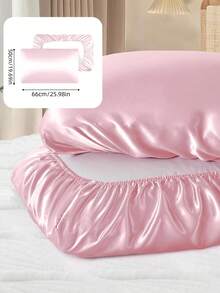 1/2pcs Satin Pillowcase, Silk Pillowcase, Elastic Design, Travel Pillowcase, Soft Satin Pillowcase, Gentle On Hair And Skin, Standard/Oversized, Fits Various Pillows, Suitable For Room Decor, Halloween Decor, Autumn Decor, Santa Gift, Valentine's Day Gift, Christmas Stocking Stuffer, Personalized Gift, Christmas Gift - Multicolor - View 10