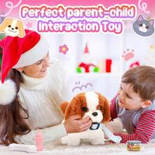2025 New Smart Electronic Pet Toy Dog: Realistic Running And Barking, Unique And Adorable Design, Inspires Children's Creativity And Sensory Experience, Ideal Birthday Or Holiday Gift, Joyful Companion, Perfect For Parent-Child Bonding - Brown - View 5