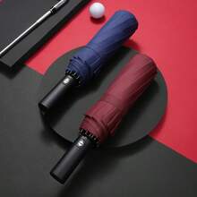 Fully Automatic Folding Umbrella For Men And Women, Suitable For Students. Stylish Large-Sized, Compact, Rain And Sun Protection, Extra Large, Reinforced, Thickened, Super Large Umbrella - trắng - Xem 9