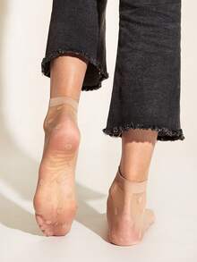 2 Pairs Women's Thin Polka Dot Ankle Socks, Suitable For Daily Wear - Multicolor - View 3