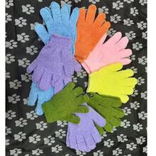 4 件土耳其浴身体去角质手套、面部磨砂手套、泡沫手套、淋浴刷、沐浴海绵、丝瓜络