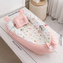 New Design Portable Infant Bed Crib, Foldable Baby Nest Bassinet, Removable & Washable Baby Recliner