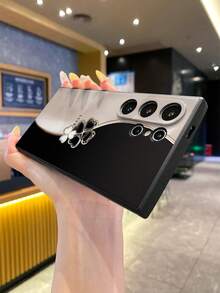 1 件奢华极简主义三叶草图案柔软硅胶手机壳，防指纹、防震、防摔，兼容 S25Ultra、S24Ultra、S23Ultra、S22Ultra、Redmi 12、Redmi Note 13、OPPO、Realme 系列等 Android 智能手机 - 黑色 - 查看 6