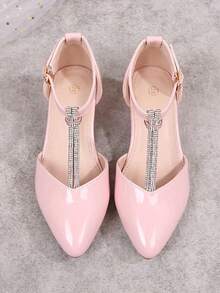 Giày cao gót thời trang mới năm 2026 dành cho nữ sinh trung học, giày cao gót kiểu công chúa năng động, thích hợp cho học sinh biểu diễn. - Hồng - Xem 8