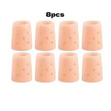 Breathable Perforated Toe Cover, Silicone Toe Protectors, (2/4/6/10/20 Pieces) Toe Covers Toe Tubes, New Material, Calluses, (For Small Toes), Silicone Toe Protectors For Overlapping Big Toes, Protections, Toe Separators, Gifts For Parents, Protectors, Great For Running, Hiking, Skating, And Dancing - Soft And Stretchy, Hand Washable Designed Finger Sleeves