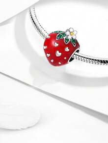 1PC 925 Sterling Silver Red Series Fashion Beads Fit For Women Bracelets Bangles DIY Jewelry Making And Daily Outfit Matching Jewelry Decoration For Girls