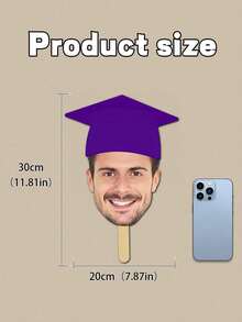 Graduation 2025, Graduation Fan, Big Heads On A Stick, Gift For Graduate, Class Of 2025, Face On A Stick, Custom Graduation Gift, Graduate - Multicolor - View 8
