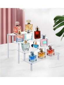 1pc/2pcs/3pcs/4pcs Acrylic Display Stand, Ceramic Storage Stand, Doll Clay Statue Display Stand, Transparent Ladder Stand Shop Display Tool 1 Layer.