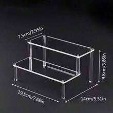 1pc/2pcs/3pcs/4pcs Acrylic Display Stand, Ceramic Storage Stand, Doll Clay Statue Display Stand, Transparent Ladder Stand Shop Display Tool 1 Layer.